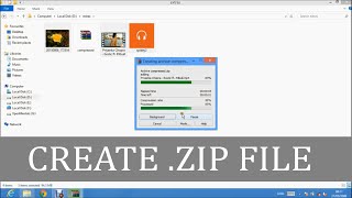 How to creat a zip file on windows 7