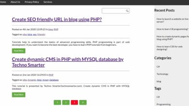 How to create a blog site using php