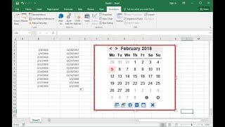 How to create a calendar drop down list in excel