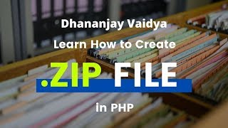 How to create a compressed zip file on php