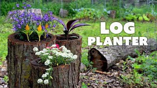 How to create a log planter