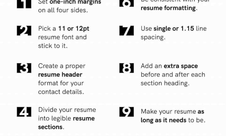 How to create a simple and effective resume formats