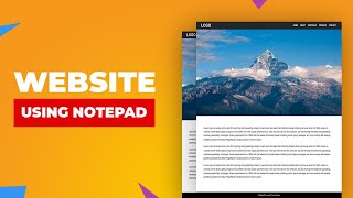 How to create a website from scratch using notepad