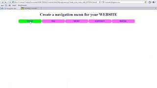 How to create a website navigation menu with notepad