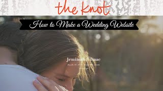 How to create a wedding website on the knot
