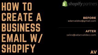 How to create an email for your shopify store