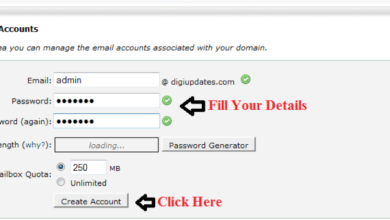 How to create an email in an existing domain