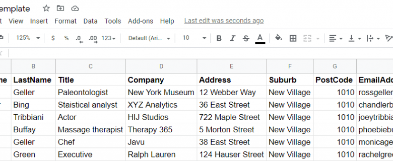 How to create an email merge in google docs