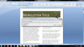 How to create an email newsletter in word