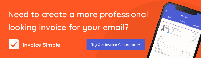 How to create an invoice email