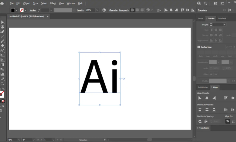 How to create an outline of a logo in illustrator
