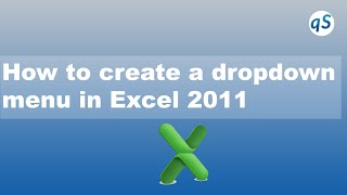 How to create drop down list in excel 2011