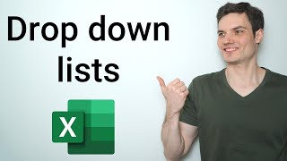How to create drop-down list in excel 2020